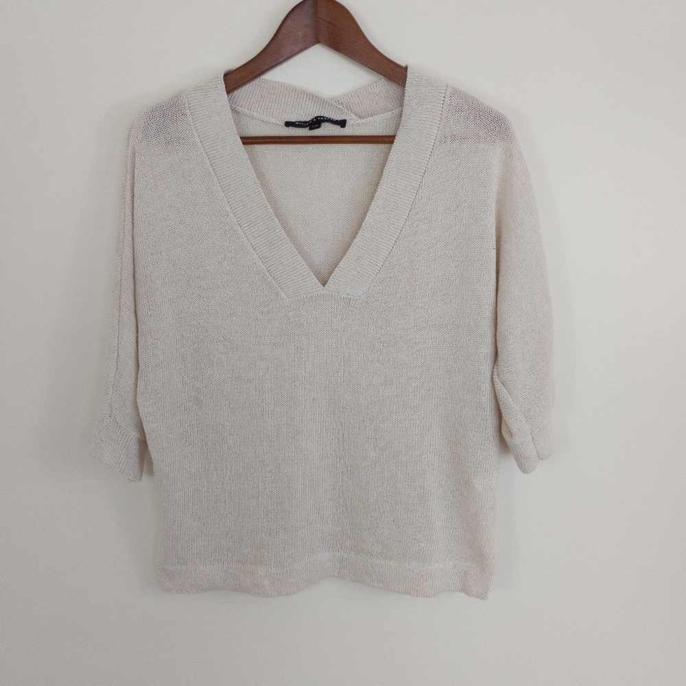 Willow & Thread Linen Blend Sweater Size Medium